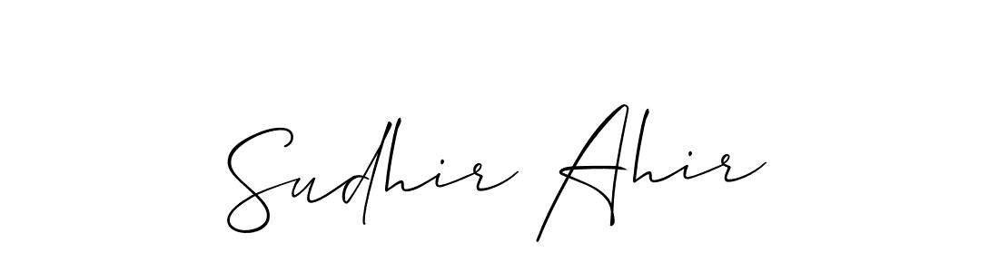 Sudhir Ahir stylish signature style. Best Handwritten Sign (Allison_Script) for my name. Handwritten Signature Collection Ideas for my name Sudhir Ahir. Sudhir Ahir signature style 2 images and pictures png