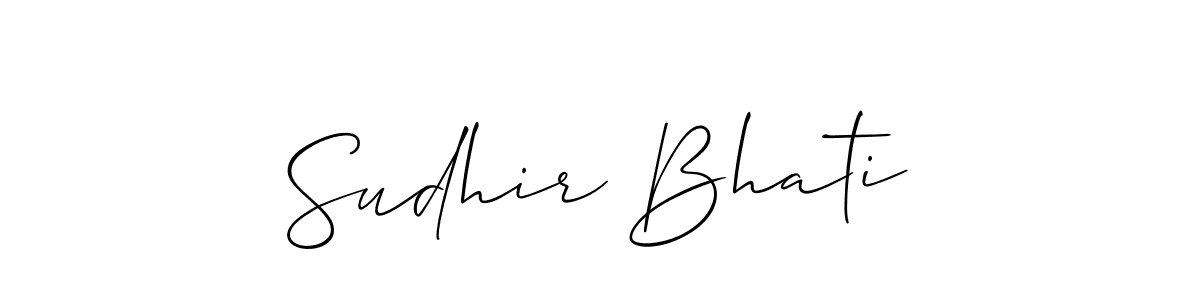 if you are searching for the best signature style for your name Sudhir Bhati. so please give up your signature search. here we have designed multiple signature styles  using Allison_Script. Sudhir Bhati signature style 2 images and pictures png