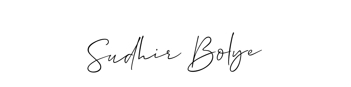 You should practise on your own different ways (Allison_Script) to write your name (Sudhir Bolye) in signature. don't let someone else do it for you. Sudhir Bolye signature style 2 images and pictures png