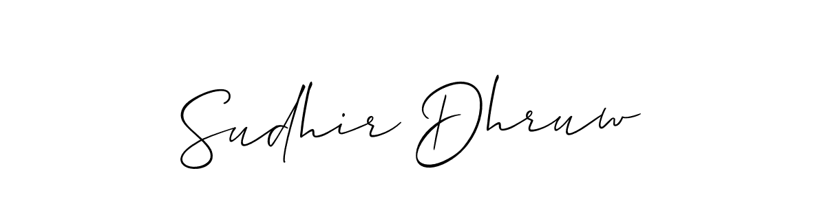 Best and Professional Signature Style for Sudhir Dhruw. Allison_Script Best Signature Style Collection. Sudhir Dhruw signature style 2 images and pictures png