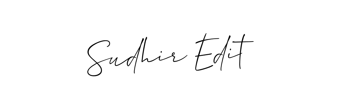 You should practise on your own different ways (Allison_Script) to write your name (Sudhir Edit) in signature. don't let someone else do it for you. Sudhir Edit signature style 2 images and pictures png