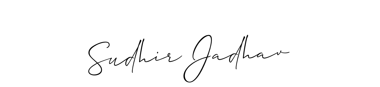 How to make Sudhir Jadhav signature? Allison_Script is a professional autograph style. Create handwritten signature for Sudhir Jadhav name. Sudhir Jadhav signature style 2 images and pictures png