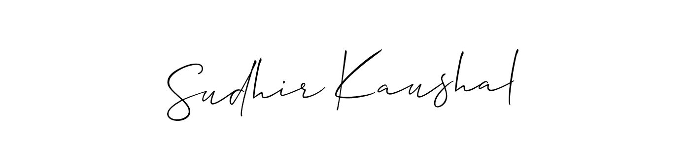 The best way (Allison_Script) to make a short signature is to pick only two or three words in your name. The name Sudhir Kaushal include a total of six letters. For converting this name. Sudhir Kaushal signature style 2 images and pictures png
