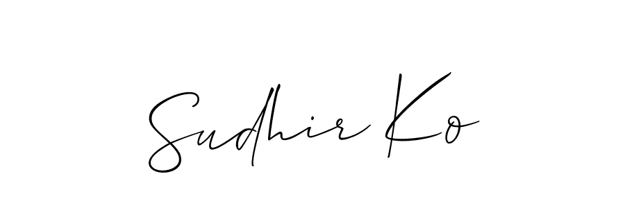Sudhir Ko stylish signature style. Best Handwritten Sign (Allison_Script) for my name. Handwritten Signature Collection Ideas for my name Sudhir Ko. Sudhir Ko signature style 2 images and pictures png