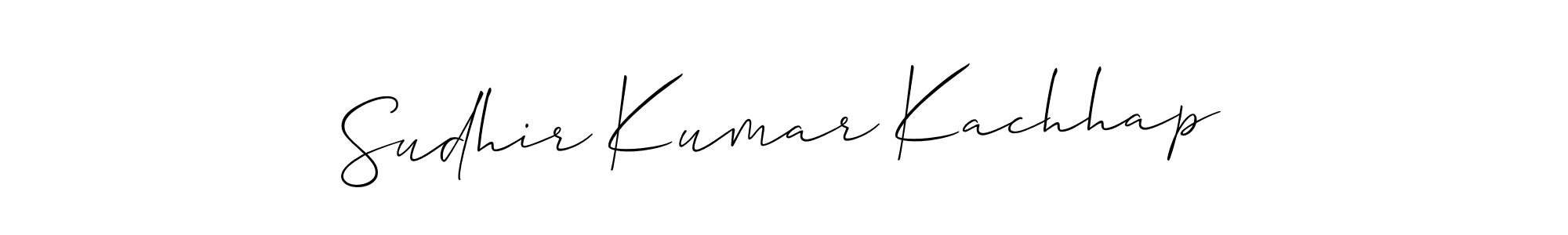Also You can easily find your signature by using the search form. We will create Sudhir Kumar Kachhap name handwritten signature images for you free of cost using Allison_Script sign style. Sudhir Kumar Kachhap signature style 2 images and pictures png