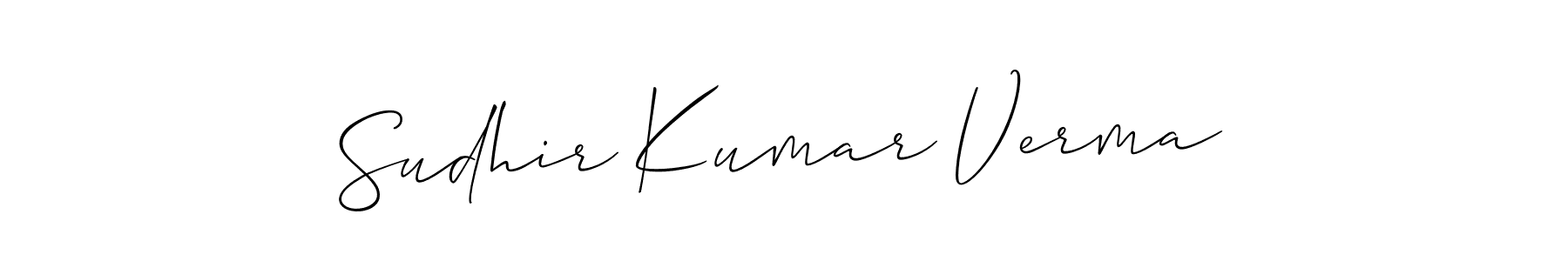 if you are searching for the best signature style for your name Sudhir Kumar Verma. so please give up your signature search. here we have designed multiple signature styles  using Allison_Script. Sudhir Kumar Verma signature style 2 images and pictures png
