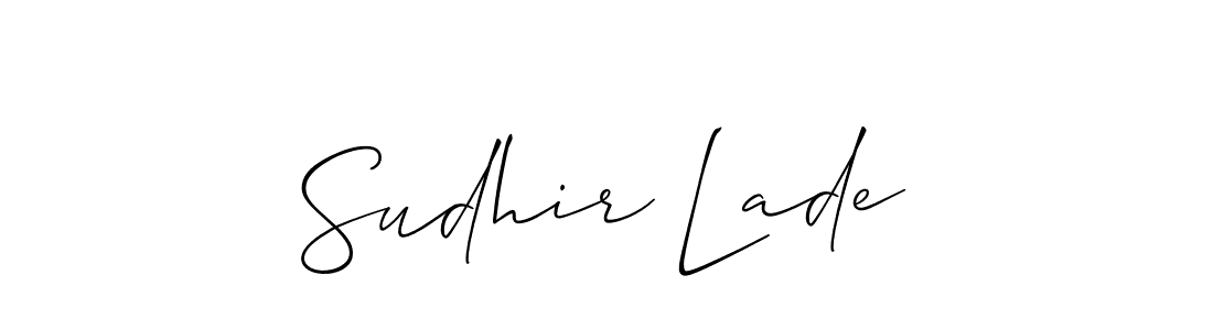 Similarly Allison_Script is the best handwritten signature design. Signature creator online .You can use it as an online autograph creator for name Sudhir Lade. Sudhir Lade signature style 2 images and pictures png