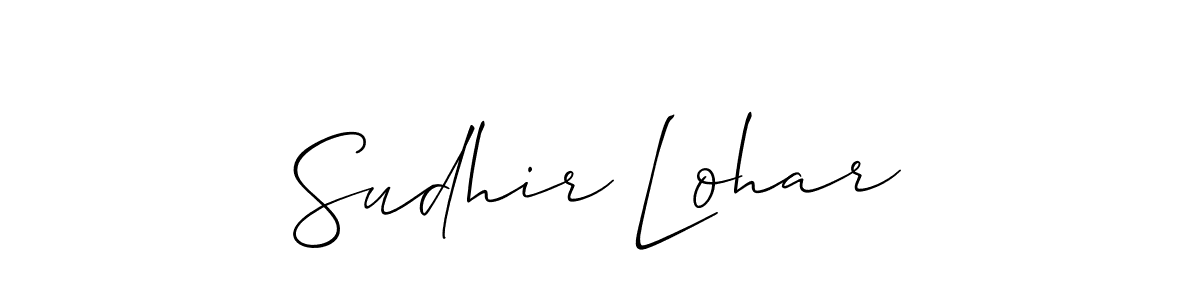 The best way (Allison_Script) to make a short signature is to pick only two or three words in your name. The name Sudhir Lohar include a total of six letters. For converting this name. Sudhir Lohar signature style 2 images and pictures png