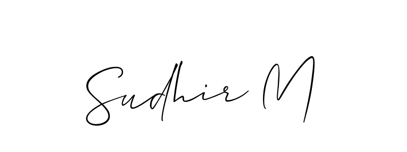 This is the best signature style for the Sudhir M name. Also you like these signature font (Allison_Script). Mix name signature. Sudhir M signature style 2 images and pictures png