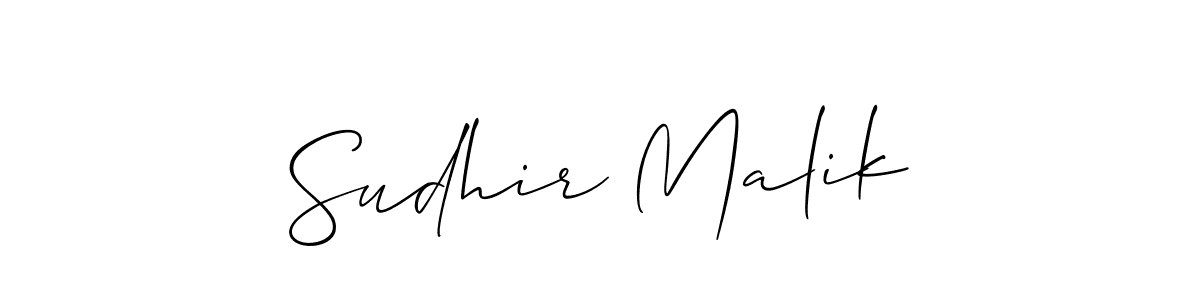 Best and Professional Signature Style for Sudhir Malik. Allison_Script Best Signature Style Collection. Sudhir Malik signature style 2 images and pictures png