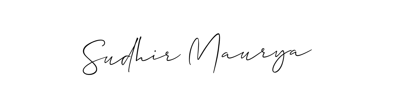 Design your own signature with our free online signature maker. With this signature software, you can create a handwritten (Allison_Script) signature for name Sudhir Maurya. Sudhir Maurya signature style 2 images and pictures png