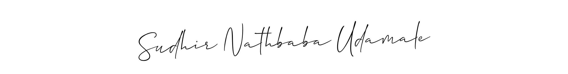 Design your own signature with our free online signature maker. With this signature software, you can create a handwritten (Allison_Script) signature for name Sudhir Nathbaba Udamale. Sudhir Nathbaba Udamale signature style 2 images and pictures png