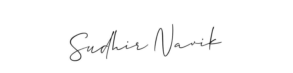 Sudhir Navik stylish signature style. Best Handwritten Sign (Allison_Script) for my name. Handwritten Signature Collection Ideas for my name Sudhir Navik. Sudhir Navik signature style 2 images and pictures png