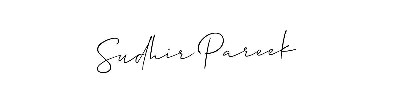 Design your own signature with our free online signature maker. With this signature software, you can create a handwritten (Allison_Script) signature for name Sudhir Pareek. Sudhir Pareek signature style 2 images and pictures png