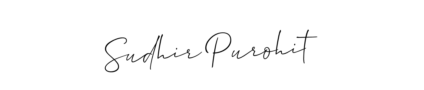 Make a short Sudhir Purohit signature style. Manage your documents anywhere anytime using Allison_Script. Create and add eSignatures, submit forms, share and send files easily. Sudhir Purohit signature style 2 images and pictures png