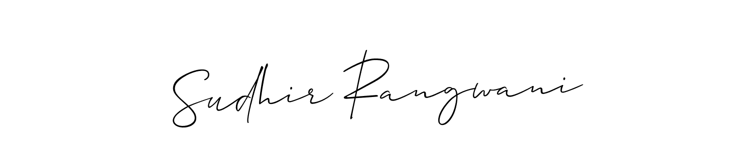 Design your own signature with our free online signature maker. With this signature software, you can create a handwritten (Allison_Script) signature for name Sudhir Rangwani. Sudhir Rangwani signature style 2 images and pictures png