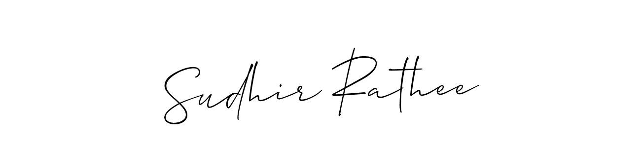 How to Draw Sudhir Rathee signature style? Allison_Script is a latest design signature styles for name Sudhir Rathee. Sudhir Rathee signature style 2 images and pictures png