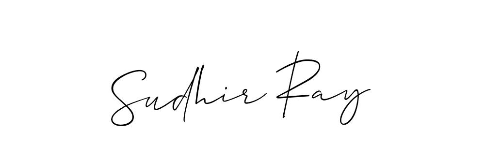 Use a signature maker to create a handwritten signature online. With this signature software, you can design (Allison_Script) your own signature for name Sudhir Ray. Sudhir Ray signature style 2 images and pictures png