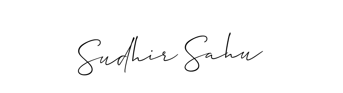 Use a signature maker to create a handwritten signature online. With this signature software, you can design (Allison_Script) your own signature for name Sudhir Sahu. Sudhir Sahu signature style 2 images and pictures png