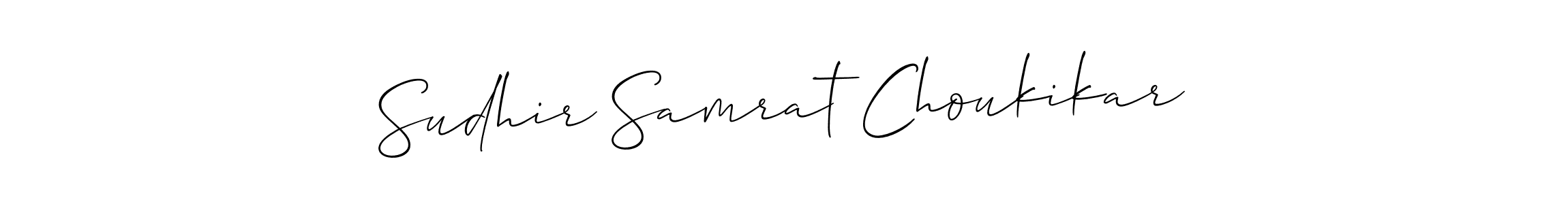 This is the best signature style for the Sudhir Samrat Choukikar name. Also you like these signature font (Allison_Script). Mix name signature. Sudhir Samrat Choukikar signature style 2 images and pictures png