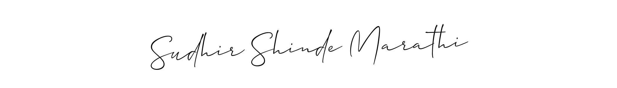 Create a beautiful signature design for name Sudhir Shinde Marathi. With this signature (Allison_Script) fonts, you can make a handwritten signature for free. Sudhir Shinde Marathi signature style 2 images and pictures png