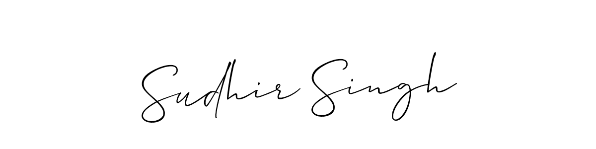 Design your own signature with our free online signature maker. With this signature software, you can create a handwritten (Allison_Script) signature for name Sudhir Singh. Sudhir Singh signature style 2 images and pictures png