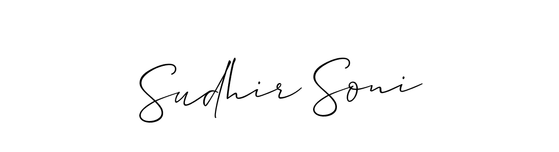 Best and Professional Signature Style for Sudhir Soni. Allison_Script Best Signature Style Collection. Sudhir Soni signature style 2 images and pictures png