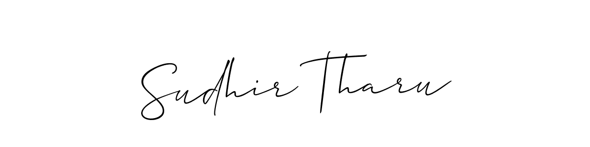 How to make Sudhir Tharu signature? Allison_Script is a professional autograph style. Create handwritten signature for Sudhir Tharu name. Sudhir Tharu signature style 2 images and pictures png