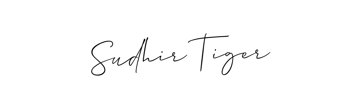 How to make Sudhir Tiger signature? Allison_Script is a professional autograph style. Create handwritten signature for Sudhir Tiger name. Sudhir Tiger signature style 2 images and pictures png