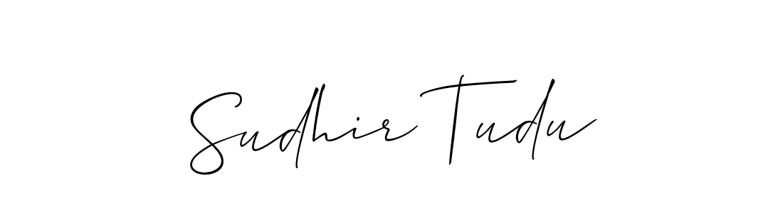 Also You can easily find your signature by using the search form. We will create Sudhir Tudu name handwritten signature images for you free of cost using Allison_Script sign style. Sudhir Tudu signature style 2 images and pictures png