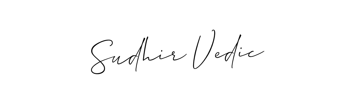 How to Draw Sudhir Vedic signature style? Allison_Script is a latest design signature styles for name Sudhir Vedic. Sudhir Vedic signature style 2 images and pictures png