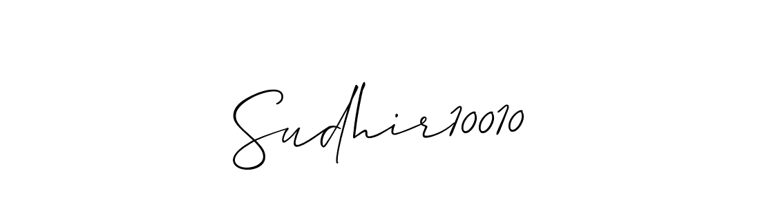 Design your own signature with our free online signature maker. With this signature software, you can create a handwritten (Allison_Script) signature for name Sudhir10010. Sudhir10010 signature style 2 images and pictures png