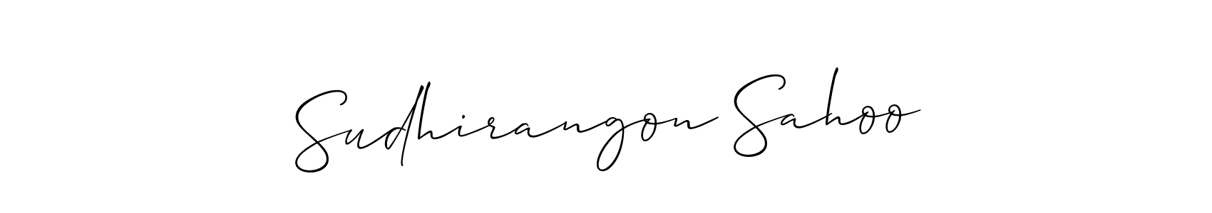 How to make Sudhirangon Sahoo name signature. Use Allison_Script style for creating short signs online. This is the latest handwritten sign. Sudhirangon Sahoo signature style 2 images and pictures png