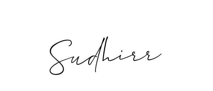 How to make Sudhirr name signature. Use Allison_Script style for creating short signs online. This is the latest handwritten sign. Sudhirr signature style 2 images and pictures png
