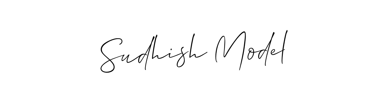 Create a beautiful signature design for name Sudhish Model. With this signature (Allison_Script) fonts, you can make a handwritten signature for free. Sudhish Model signature style 2 images and pictures png