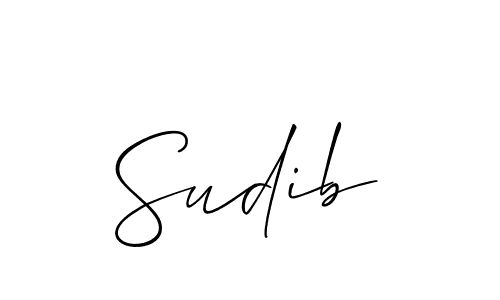 How to make Sudib signature? Allison_Script is a professional autograph style. Create handwritten signature for Sudib name. Sudib signature style 2 images and pictures png