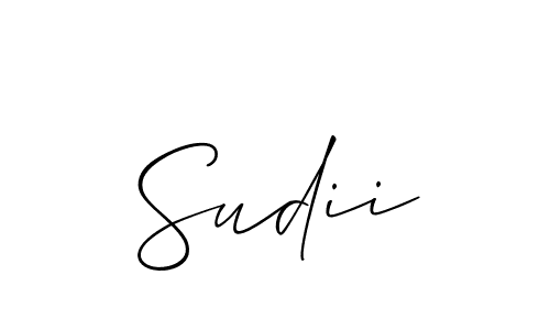It looks lik you need a new signature style for name Sudii. Design unique handwritten (Allison_Script) signature with our free signature maker in just a few clicks. Sudii signature style 2 images and pictures png