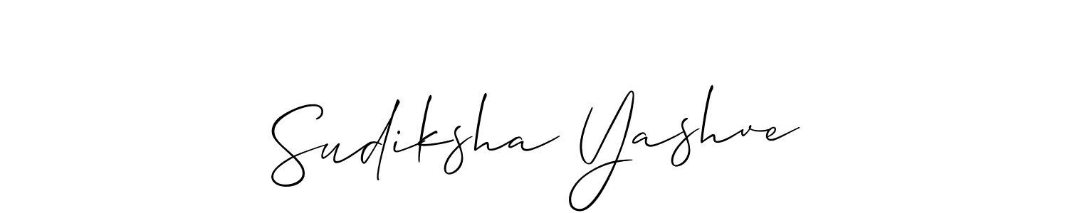 How to make Sudiksha Yashve signature? Allison_Script is a professional autograph style. Create handwritten signature for Sudiksha Yashve name. Sudiksha Yashve signature style 2 images and pictures png