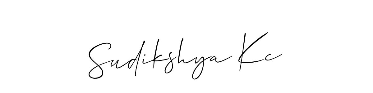 Make a short Sudikshya Kc signature style. Manage your documents anywhere anytime using Allison_Script. Create and add eSignatures, submit forms, share and send files easily. Sudikshya Kc signature style 2 images and pictures png