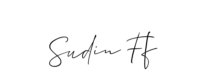 Make a beautiful signature design for name Sudin Ff. Use this online signature maker to create a handwritten signature for free. Sudin Ff signature style 2 images and pictures png