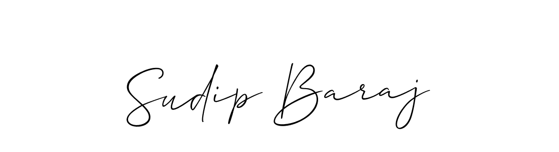 Sudip Baraj stylish signature style. Best Handwritten Sign (Allison_Script) for my name. Handwritten Signature Collection Ideas for my name Sudip Baraj. Sudip Baraj signature style 2 images and pictures png