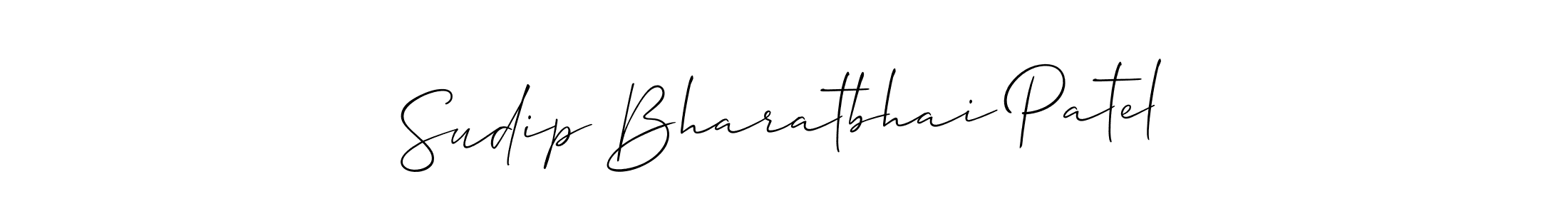 Make a beautiful signature design for name Sudip Bharatbhai Patel. With this signature (Allison_Script) style, you can create a handwritten signature for free. Sudip Bharatbhai Patel signature style 2 images and pictures png