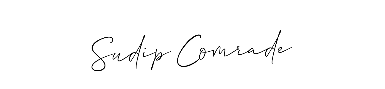 You should practise on your own different ways (Allison_Script) to write your name (Sudip Comrade) in signature. don't let someone else do it for you. Sudip Comrade signature style 2 images and pictures png