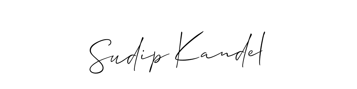 Make a beautiful signature design for name Sudip Kandel. With this signature (Allison_Script) style, you can create a handwritten signature for free. Sudip Kandel signature style 2 images and pictures png