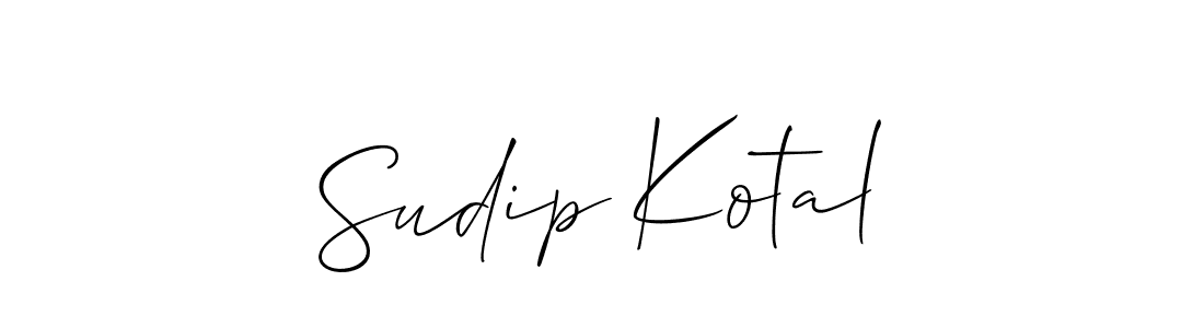 How to make Sudip Kotal signature? Allison_Script is a professional autograph style. Create handwritten signature for Sudip Kotal name. Sudip Kotal signature style 2 images and pictures png