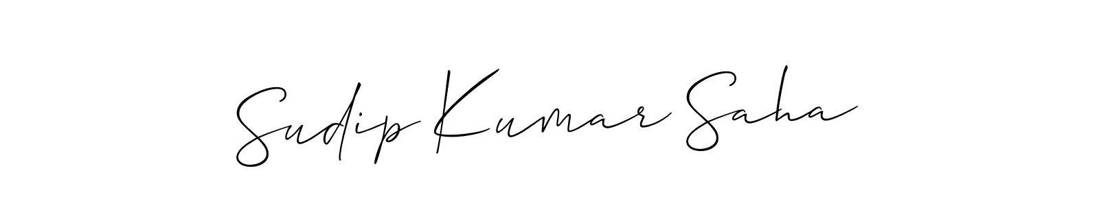 Use a signature maker to create a handwritten signature online. With this signature software, you can design (Allison_Script) your own signature for name Sudip Kumar Saha. Sudip Kumar Saha signature style 2 images and pictures png