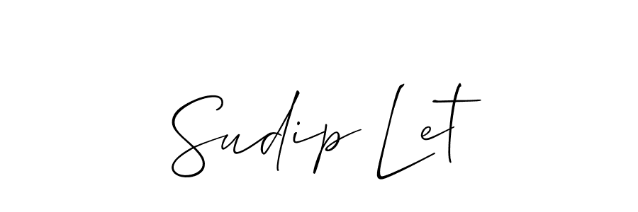 You should practise on your own different ways (Allison_Script) to write your name (Sudip Let) in signature. don't let someone else do it for you. Sudip Let signature style 2 images and pictures png