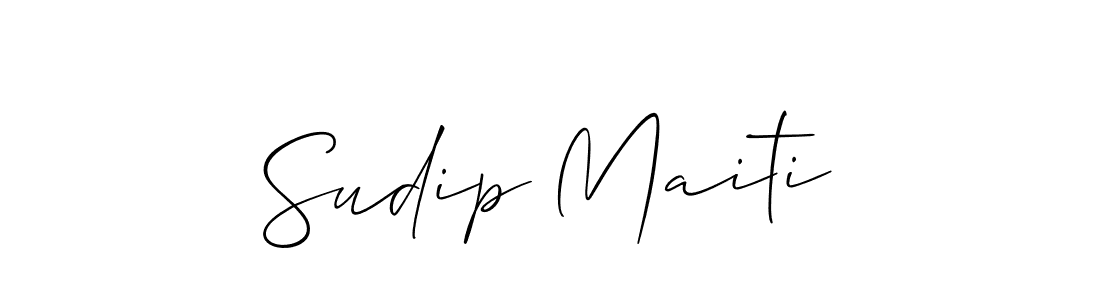 Use a signature maker to create a handwritten signature online. With this signature software, you can design (Allison_Script) your own signature for name Sudip Maiti. Sudip Maiti signature style 2 images and pictures png