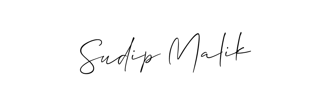 How to make Sudip Malik name signature. Use Allison_Script style for creating short signs online. This is the latest handwritten sign. Sudip Malik signature style 2 images and pictures png