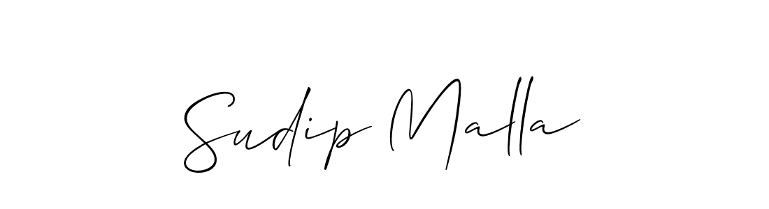 Also we have Sudip Malla name is the best signature style. Create professional handwritten signature collection using Allison_Script autograph style. Sudip Malla signature style 2 images and pictures png